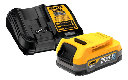 Dewalt Dcbp034c 20v Max Powerstack Kit Compacto Batería Y Cargador De Inicio Color Amarillo Frecuencia 60