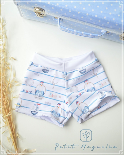 Short De Baño Malla Para Bebés Con Proteccion Filtro Uv