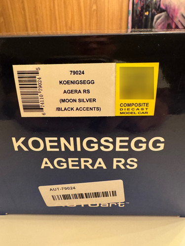 Miniatura Koenigsegg Agera Rs 2015 Autoart 1/18 Novo Prateado (Usado)