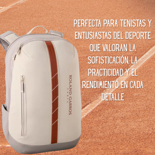 Mochila Tenis Wilson Roland Garros 2025 Color Crema Crema