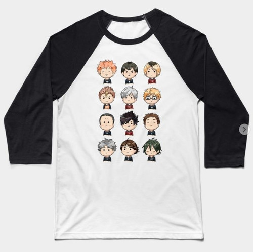 Camiseta Haikyuu  Beisbolera 3/4 Animemotion