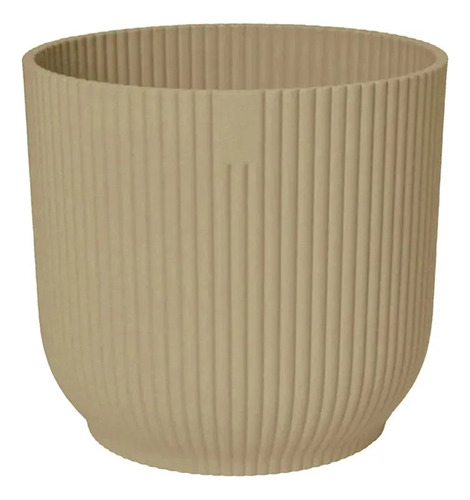 Maceta Plástico De Diseño Elegante Milan Premium Mod. 16 Ocre Milan