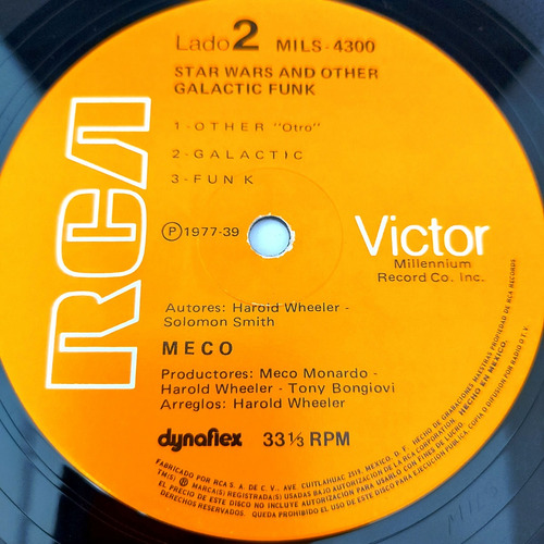 Meco - Music Inspire By Star Wars And Other Galactic Lp