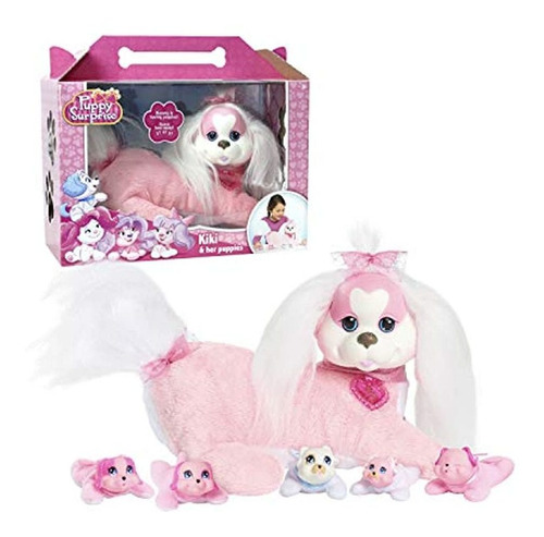 Peluche De Perro Cachorro Kiki Color Rosa