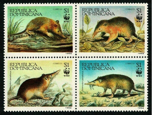 Wwf - Solenodonte - República Dominicana 1994 - Serie Mint