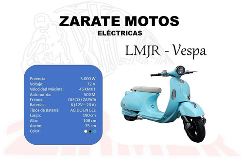 Imagen 9 de 14 de Eléctrica Vespa Sunra 3000w Okm Litio 85/95 Km Y Cuotas