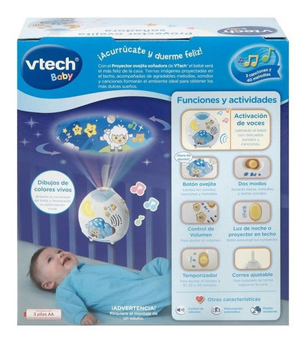 Imagen 4 de 5 de Proyector Ovejita Soñadora Luz Y Sonido Vtech