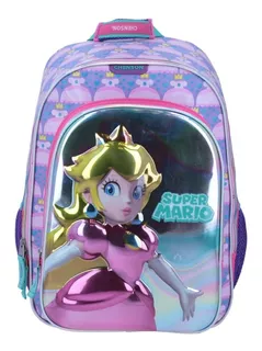 Mochila Escolar Chenson Mario Bros Princesa Peach