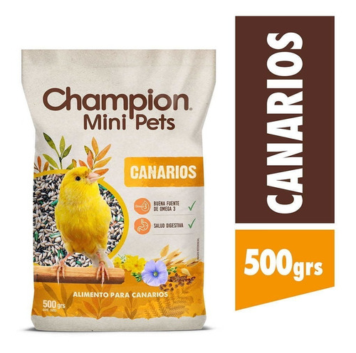 Champion Mini Pet Alimento Para Canarios Mix Semillas 500gr