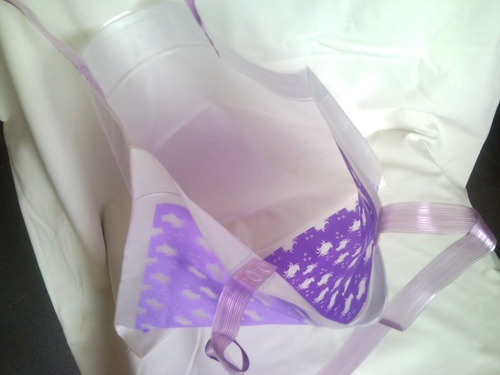 Bolso Violeta De Plástico Transparente