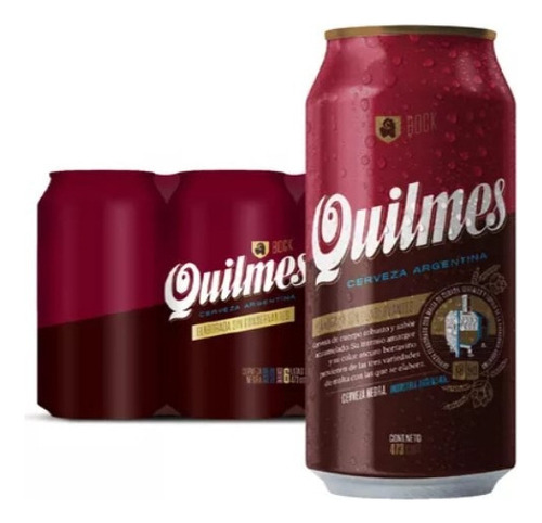 Cerveja Preta Argentina - Quilmes Bock Pack 6 Latões 473ml