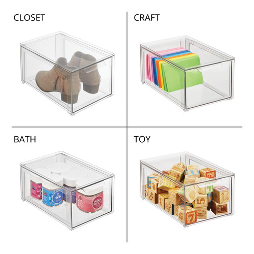 Organizador Apilable Para Cocina Set De 2 Transparente