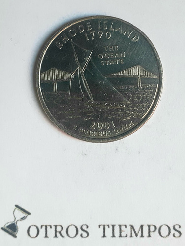 Moneda Cuarto De Dolar 1/4 (quarter)  Estado Rhode Island