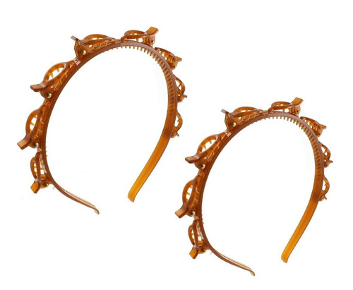Kit 2 Tiaras Com Presilha Para Cabelo Penteados Blogueira