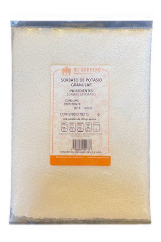 Sorbato De Potasio 500 Gramos