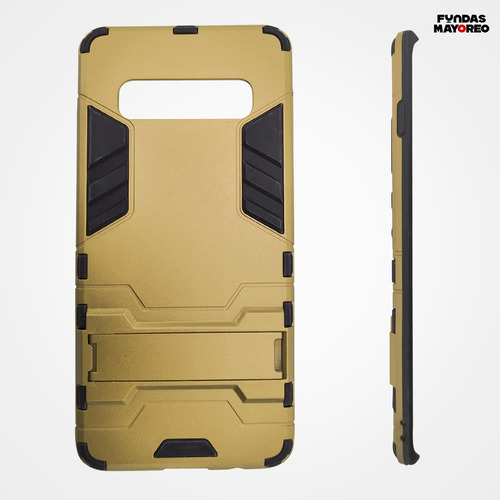 Funda Iron Para Samsung Galaxy S10 Case Carcasa Antishock Dorado
