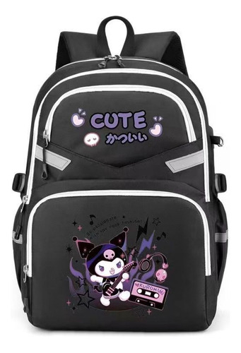 Jh- Mochila Escolar De Diseño Gráfico De Animación Kuromi F