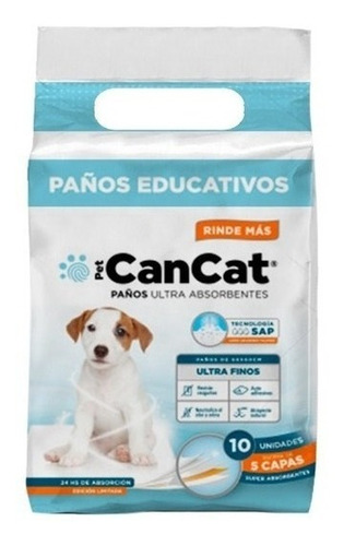 Can Cat Paños Entrenamiento 60x60 10u Premium 