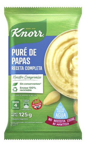 Puré De Papa Knorr Listo Receta Completa 125 G