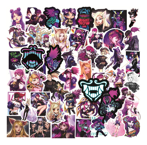 Pegatinas De Juego Lol Kda De 10/30/50 Piezas Pegatinas Par