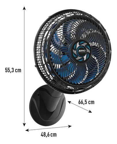Ventilador Arno X-treme 9 Parede 40cm Ve9p