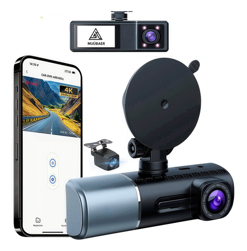 Camara Dvr Dashcam 4k Gps Marcha Atrás Pantalla 3p Uber App