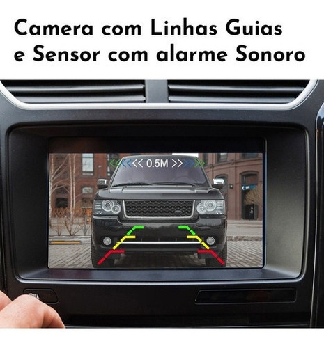 Kit Estacionamento Sensor Camera Retrovisor Lcd Focus