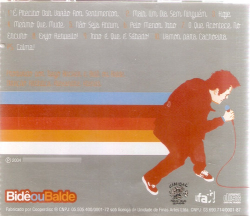 Cd Bidê Ou Balde - É Preciso Dar Vazão Aos Sentimentos