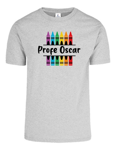 Playera Para Maestros Personalizable Crayolas Dama Cab 15pz