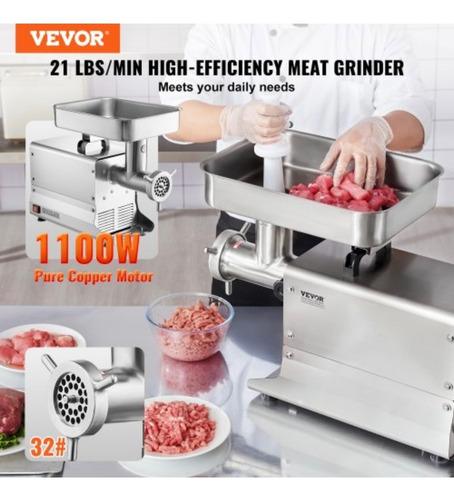 Picadora De Carne Eléctrica Comercial De 21 Libras P/m