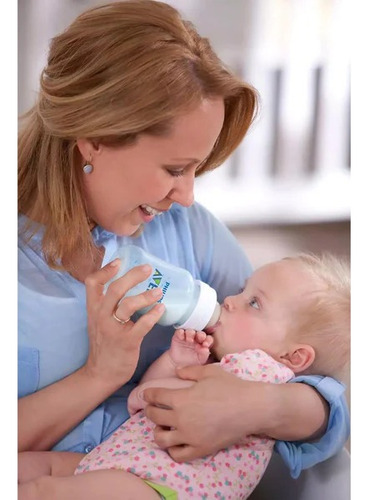 Biberón Válvula Anticólicos Azul 9oz Avent 260 Ml Color Azul Claro