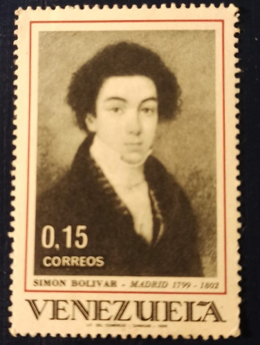 Estampilla De Simon  Bolivar Retrato 1799-1802/ Mint