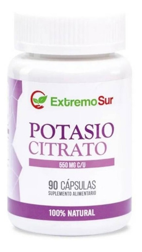 Citrato De Potasio - 90 Capsulas - 3 Meses Tratamiento