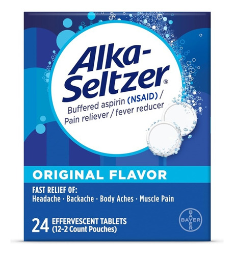 Alka-seltzer Original Con Aspirina, 24 Unidades