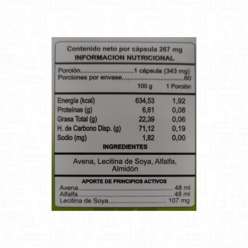 Imagen 2 de 2 de Cerebrum 3 Fras 60 Caps C/u Avena Alfalfa Lecitina De Soya