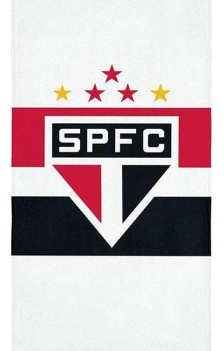Toalha São Paulo Tricolor Praia Piscina Aveludada Lepper Cor Branco SPFC