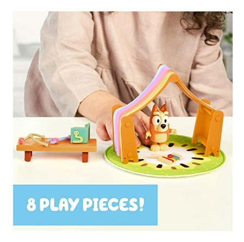 Bluey Bingo's Playroom, Con Figura De 2.5 Pulgadas, Toldo,