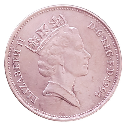 Moeda Reino Unido 2 Pence 1994 Isabel 2 Bronze Linda 126-247 (Usado)