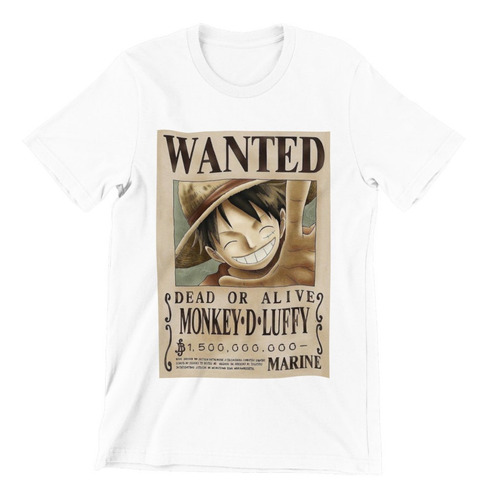 Playera Luffy Viejo Cartel De Se Busca