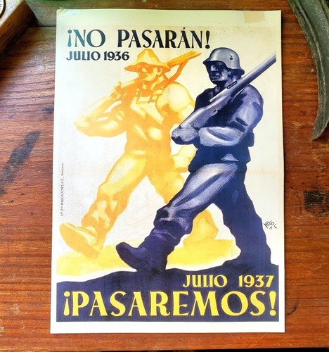 Lámina Guerra Civil Española En Catalán / Afiche, Cartel 