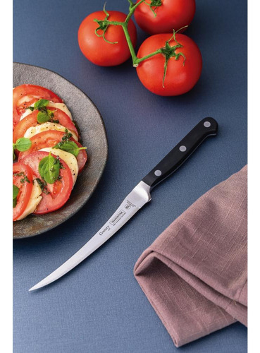 Cuchillo para tomate Tramontina Century 5 con hoja de acero inoxidable negro