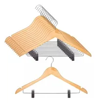 Comprar Pack 10 Colgadores Pantalón Faldas Madera Perritos Ibm