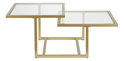 Henn&hart Amalie Two-tier Coffee Table, 43 , Gold