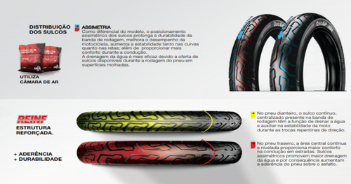 Pneu Tras 80/100-14 Ira Quiz + Camara Honda Pop 110i 2019
