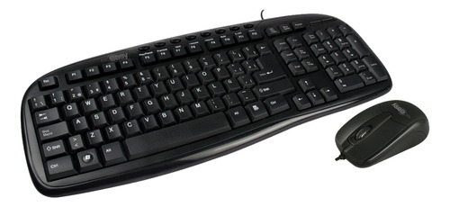 Teclado Y Mouse E.line Alambrico Negro