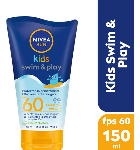 Protector Solar Nivea Sun Kids Swim & Play Fps 60 - 150ml