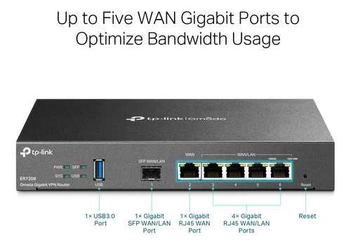 Router Er7206 5 Puertos Rj45 Wan Gigabit Usb 3.0 Tp-link V2