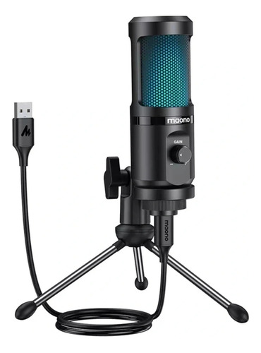 Microfone Profissional Maono Condensador Com Rgb