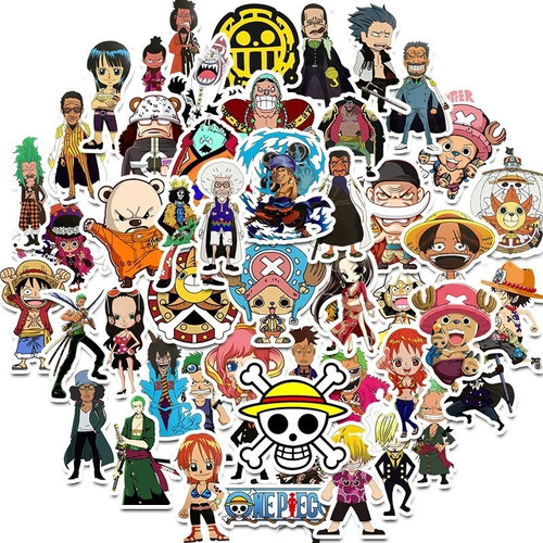One Piece - Set De 50 Stickers / Calcomanias
