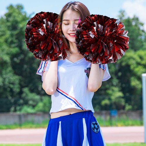Pompones De Porristas Rojos Para Escuela De Fiestas De Baile